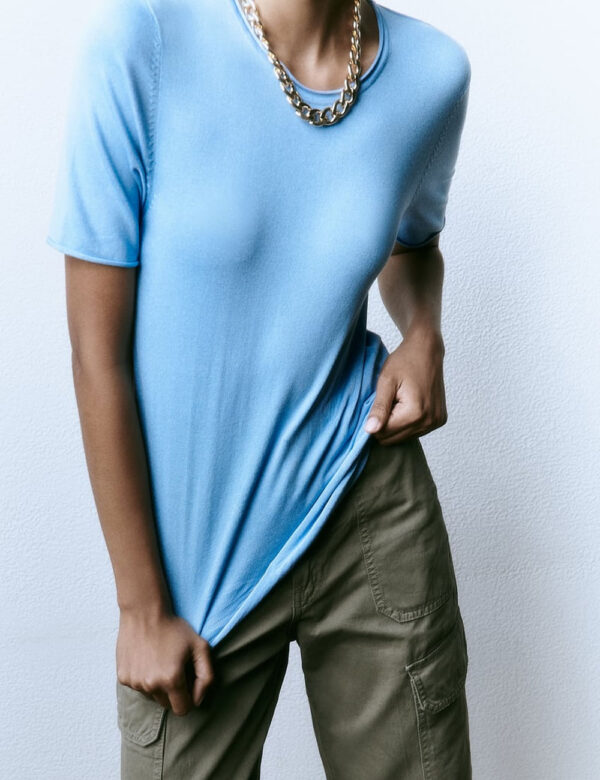 SHORT SLEEVE KNIT SWEATER - Image 2