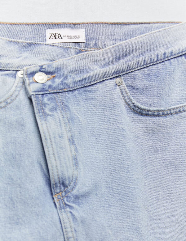 Asymmetric Denim Skort - Image 6