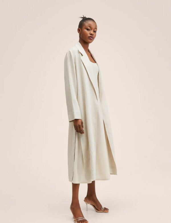 100% linen trench coat - Image 2
