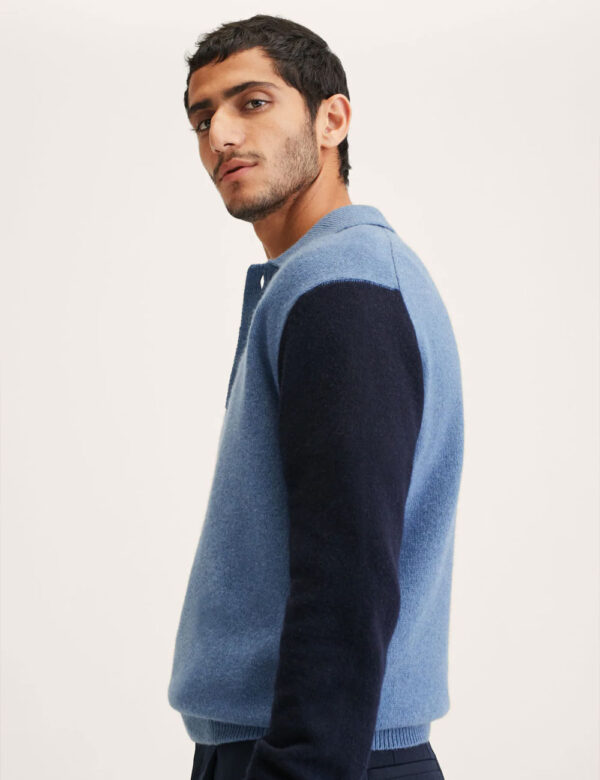 Cashmere wool knit polo shirt - Image 3
