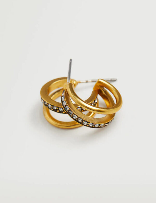 Sparkled hoop earrings - Image 2